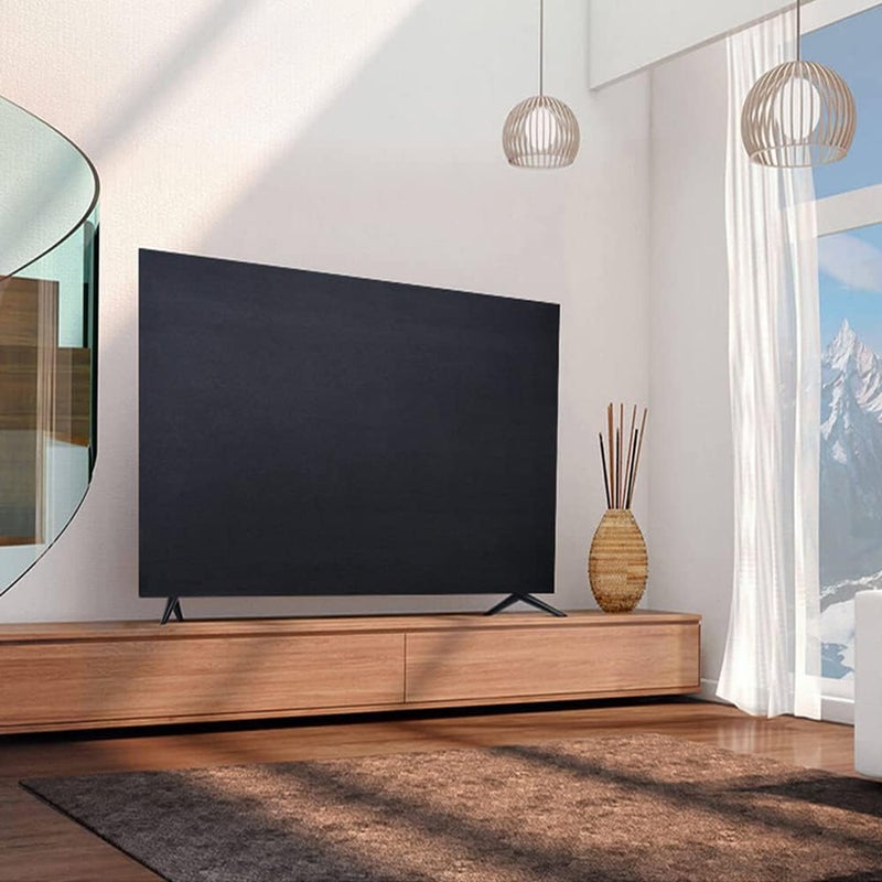 DOBOLAN Indoor TV dust cover, elasticity soft cloth adaptive screen size 40/41/42/43/44/45 inches protective cover black, suitable for most brands of monitors (40-45 inches) - Image 4